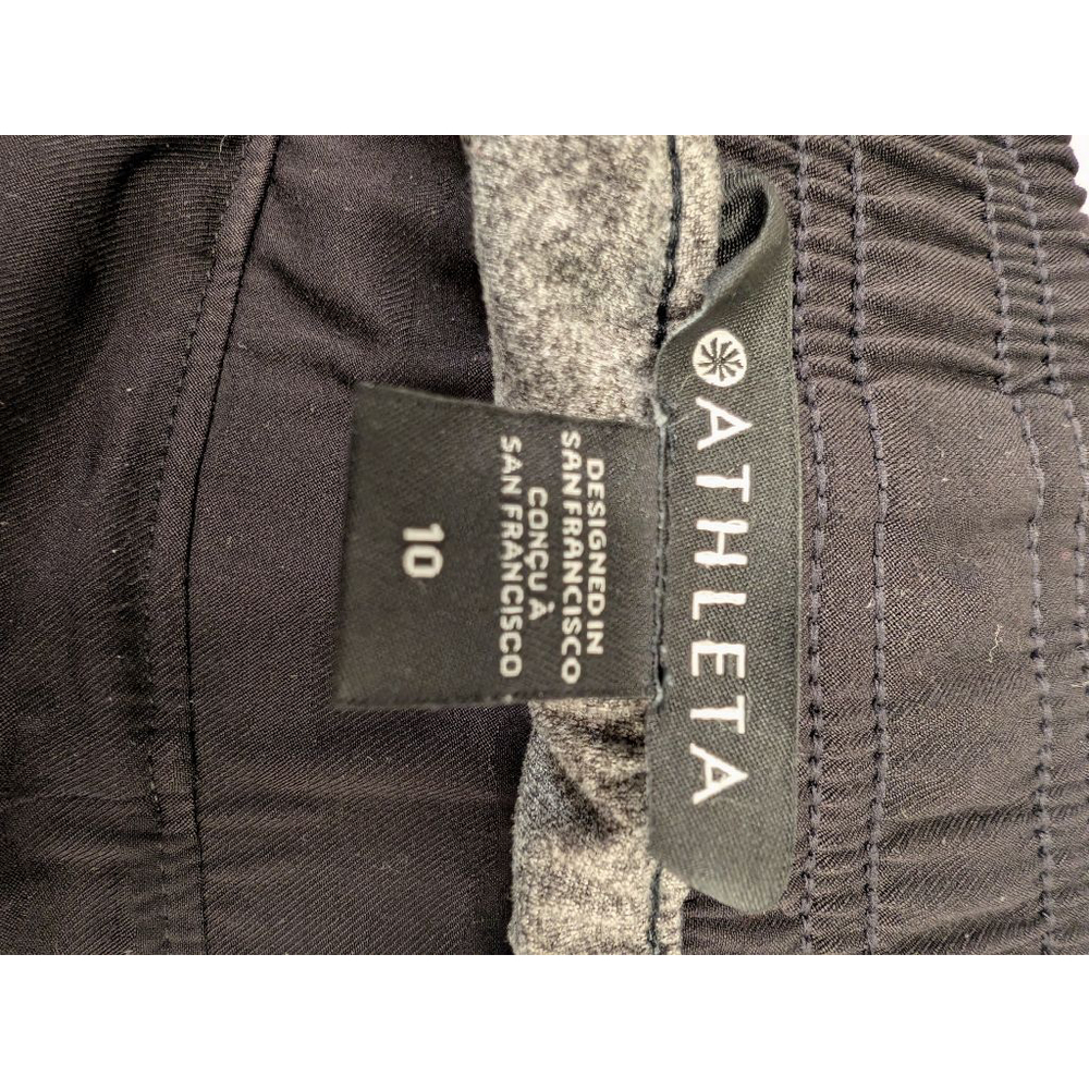 Athleta Women's Size 10 Brooklyn Textured Lined Jogger Pant Black Camo Print - Picture 4 of 6